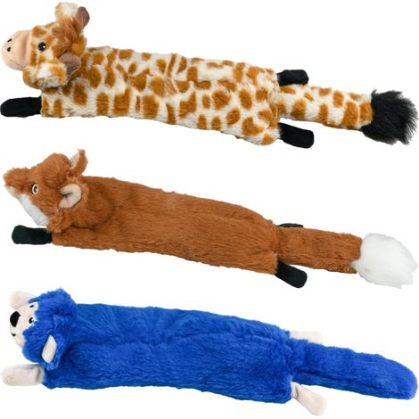 Lot de 3 jouets couineurs pour chien, sans rembourrage, peluche froissée durable. (1/5)