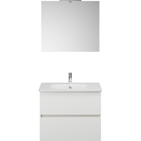 Burg Rocio Badmöbelset SGYP080 TxBxH 465x805x2000, weiß matt