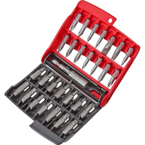 Facom jeu 28 embouts de vissage plat, cruciforme ph pz, 6 pans, torx (1/4)