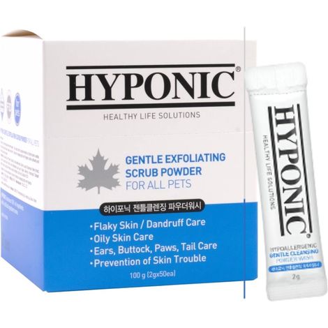 Shampoing exfoliant en poudre pour chiens et chats 50 x 2 g HYPONIC (1/5)