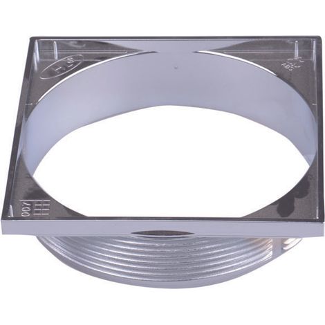 Cornice con viti di fissaggio per HL523N alta, 121x121mm, cromata, regolabile in altezza 18/25mm