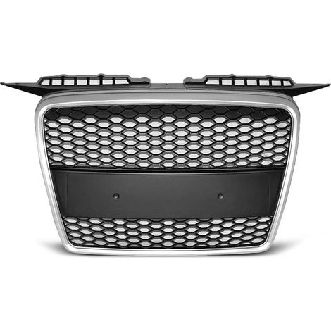 Calandre pour Audi A3 8P de 06/2005 a 03/2008 look Sport Argent et Noir-27318028