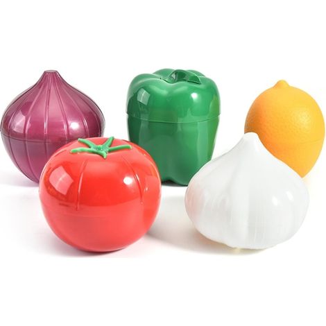 Ensemble de 5 boîtes de rangement pour fruits et légumes, adaptées au réfrigérateur, pour une organisation optimale de la cuisine et du plan de travail.-AquaForge (1/5)