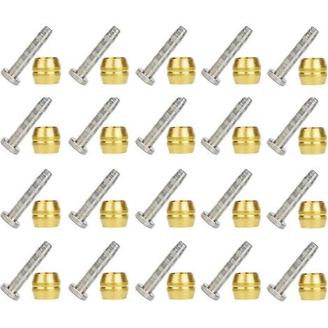 Convient pour 20 kits d'inserts de connecteurs en laiton en forme d'olive pour freins de vélo, compatible avec les flexibles de freins à disque hydrauliques SRAM BH59 BH90, 1 (1/5)