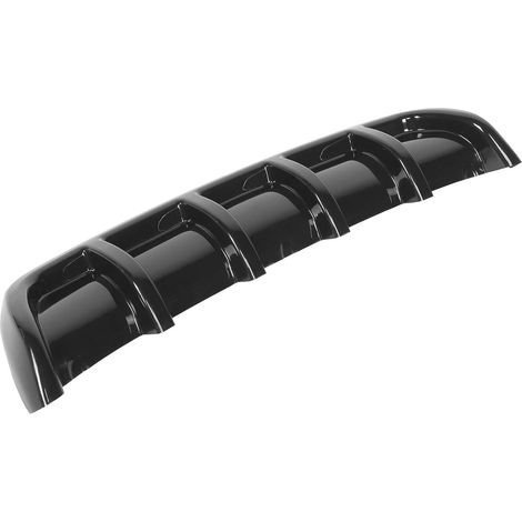 Diffuseur de Pare-Chocs arrière aileron arrière Universel aileron de Requin Insert de Queue de diffuseur de Pare-Chocs lèvre carrosserie modifiée(Noir Brillant) (1/5)