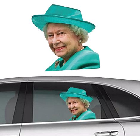 Autocollant voiture Queen Reine Jubilé 2022 Déco waterproof PVC Stickers vitre auto Union Jack (1/5)