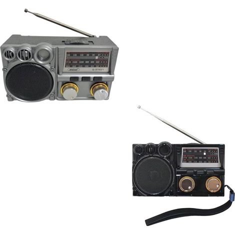 Andowl - Radio Portatile Multifunzione Retrò A Batteria Bande Fm Am Sw Analogica Q-sy621 -