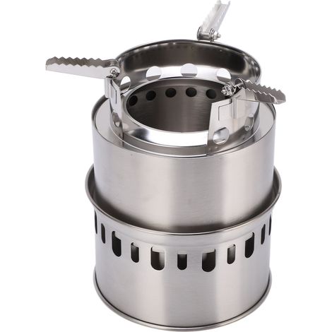 Réchaud de camping portable à bois pour randonnée sac à dos, voyage, pique-nique, style BBQ D (1/5)