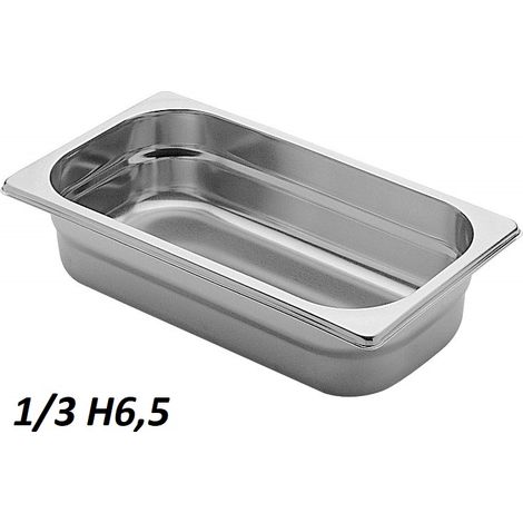 BACINELLA GASTRONOMIA INOX 18/10 AGNELLI 1/3 H65 LT 2,4 SOVRAPPONIBILE 325X175