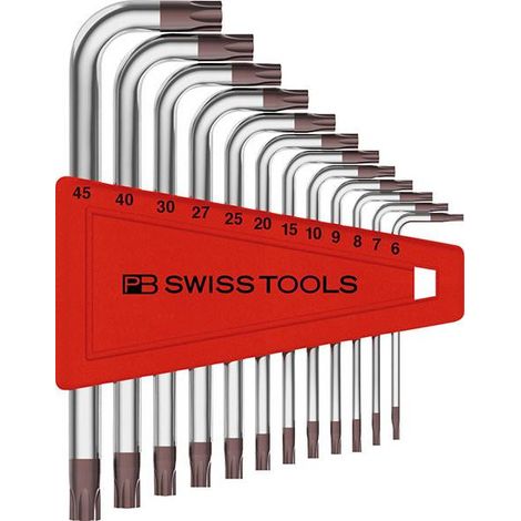 Set di chiavi a brugola in supporto di plastica 12 unità T6-T45 PB Swiss Tools