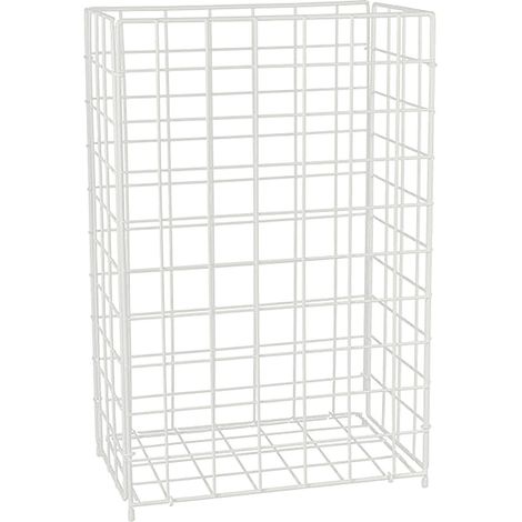 Relaxdays Papierkorb, 25 Liter, HxBxT: 35,5 x 28,5 x 19 cm, Büro & Arbeitszimmer, offen, Metall, Papiermülleimer, weiß (1/5)