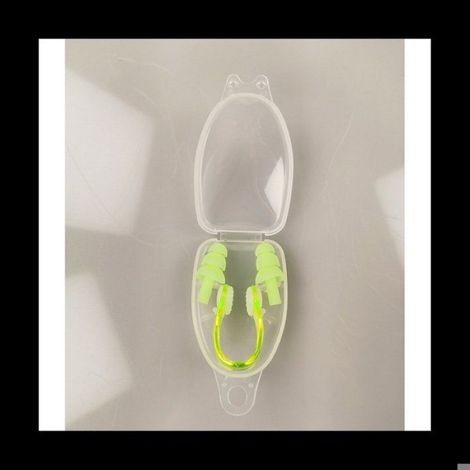 12 Ensembles bouchon d'oreille,étanche,silicone,pince-nez,réutilisable,natation,douche,ronflement (1/5)