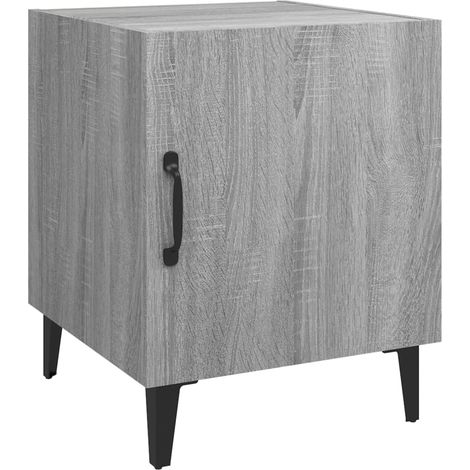 Maison Exclusive - Comodino Grigio Sonoma in Legno Multistrato