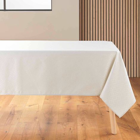 Tischdecke Jacquard mit metallischen Muster, AZULINE, 140 x 250 cm