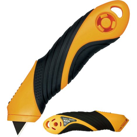 Coltello di sicurezza KDS SA-11B Safety Master giallo (2 lame trapezoidali nere) (1/5)