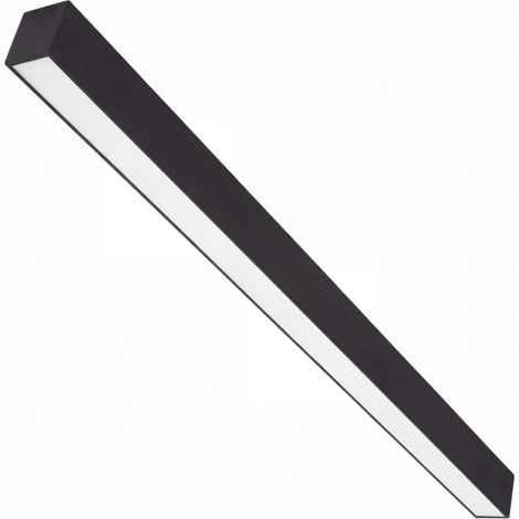 Suspension Linéaire LED 60x50 120cm 40W CCT Noir - 120 deg - Switch 3000-4000-6500K