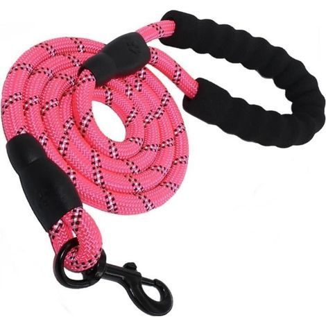 (Pinke) Hundeleine – Nylonseil – Pink – 150 x 1,2 cm – Reflektierend (1/3)