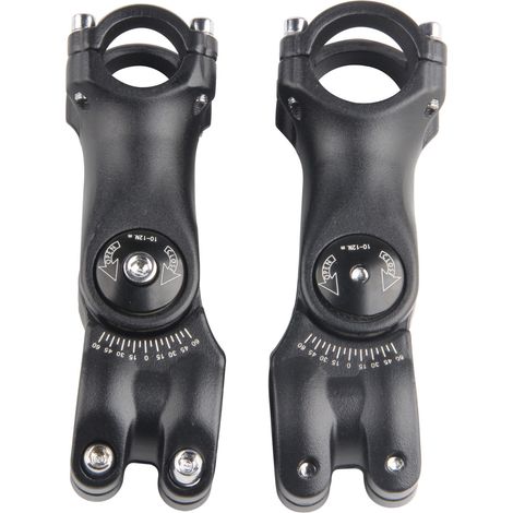 1 Potence de vélo, aluminium réglable, extension guidon, noir, pour VTT route (1/5)