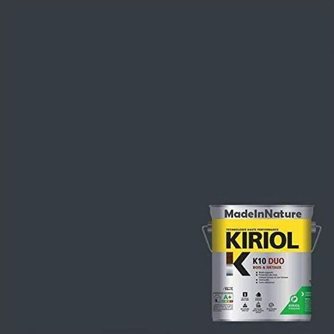 Peinture Métaux Antirouille, Sous couche et Finition, sur Fer, Acier, Galvanisé, même rouillés, très opacifiant - 2.5 litres - RAL 7016 gris anthracite. (1/4)