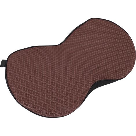 Cuscino per sedile auto, supporto per cosce e fianchi, riduzione della pressione, ergonomico, leggero, confortevole, cuscino di supporto lombare per auto, marrone. (1/4)