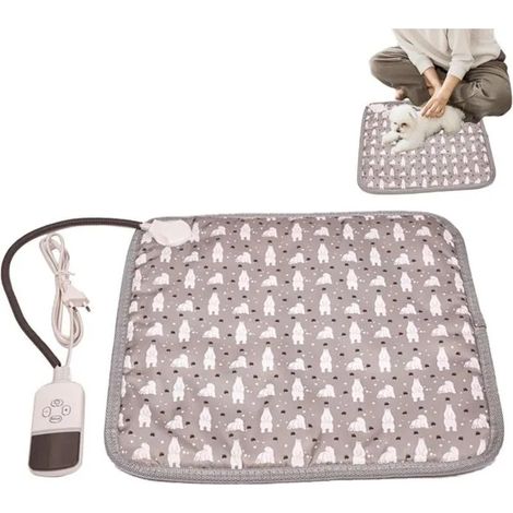 Coussin Chauffant pour Chat, Couverture chauffante Chat électrique imperméable, Tapis Chauffant pour Chien et Chat, Coussins Chauf (1/4)