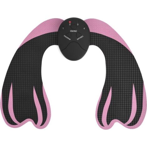 Machine massage lifting fessier EMS - Stimulation musculaire hanches - Noir et rose - Modelage corporel