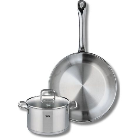 Ensemble de 1 Poêle de cuisson 28 cm et 1 faitout 16 cm Elo Profi Citrin (1/5)
