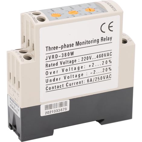 Einstellbares dreiphasiges Überwachungsrelais mit Über- und Unterspannungsschutz JVRD-380W 380V (1/5)