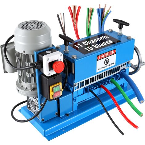 Machine à Dénuder Électrique 370 W Pince à Dénuder Fils 1,5-38 mm, 27 m/min Haute Efficacité de Dénudage Machine à Dénuder des Câbles Outil Professionnel pour Récupération Recyclage Fil Cuivre (1/5)