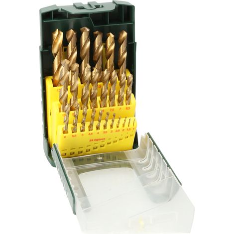 Bosch Accessories 2607017154 Promoline HSS Kit punte a spirale da metallo 25 parti 1 mm, 1.5 mm, 2 mm, 2.5 mm, 3 mm, 3.