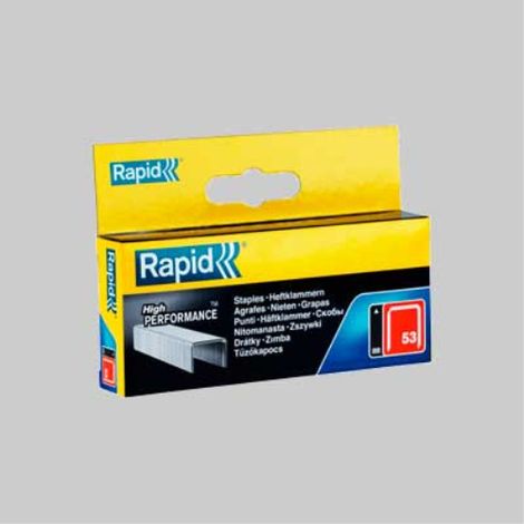 Graffe per fissatrice manuale n° 53 per codice 0496602 - h. 10 mm - confezione 5000 pezzi RAPID