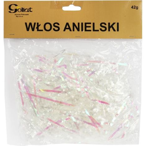 Cabello de ángel decorativo para el árbol de Navidad en blanco iridiscente - Guirnaldas para Navidad (1/2)