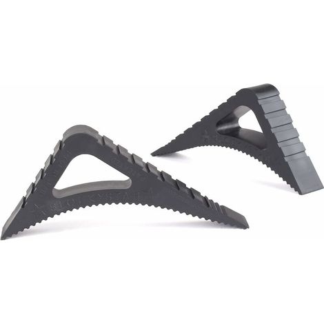 Cuneo per finestra per uso interno ed esterno - Set da 2 in nero - Fermaporta aperto - Fermaporta in gomma Stoppy - Blocco per finestra aperta - Fermaporta in plastica