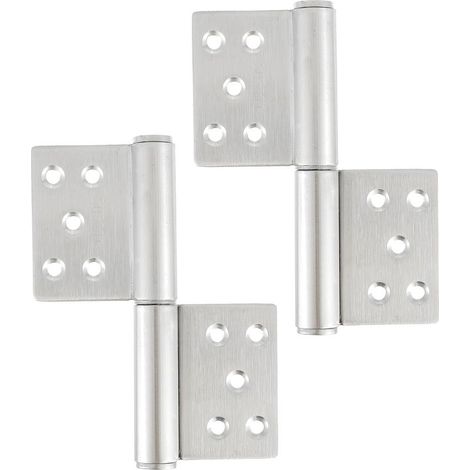 Zweiteiliges Türscharnier aus Edelstahl, 132 x 100 x 18 mm, 360°-Öffnungswinkel, Klappscharniere für Innen- und Außentüren, Schränke und Fenster (1/5)