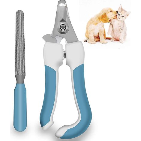 bleu Coupe-ongles Pour Animaux Domestiques Avec Protection De Scurit Pour Viter La Surcoupe, Lime Ongles Gratuite, Outil Professionnel De Toilett (1/5)