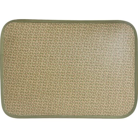 Kühlmatte für Hunde und Katzen, Sommerkissen aus geflochtenem Rattan, atmungsaktive kühle Liegebox für Haustiere, Modell Orange und Gelb, Größe S (30x40 cm) – Ideal für Haustiere unter 2,5 kg-lsw (1/2)