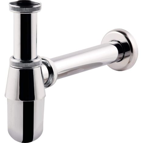 Wingenroth Flaschengeruchsverschluss Tassensiphon in 1 1/4 x 32 mm ideal für kleine Bäder Metall Chrom 22122 1 (1/5)