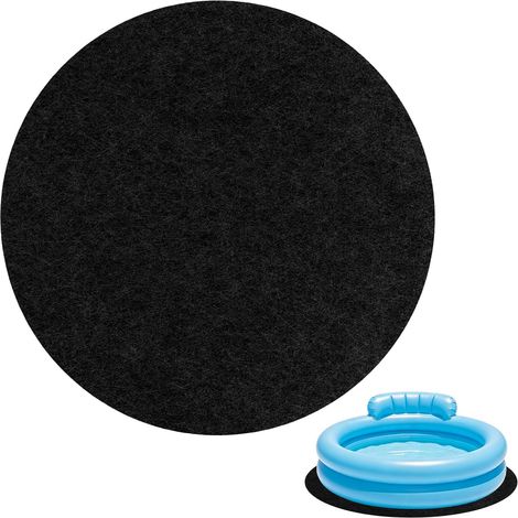 Tapis De Sol De Piscine, 3 M Tapis De Revêtement De Piscine Rond, Rond Dalle De Piscine, Tapis De Sol Piscine Hors Sol, Antidérapant Pliable Absorbant l'eau, Tapis De Bain À Remous (1/5)