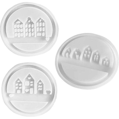Moules en silicone pour couronnes de maison et décorations de bougeoirs à bougies chauffe-plat (1/4)