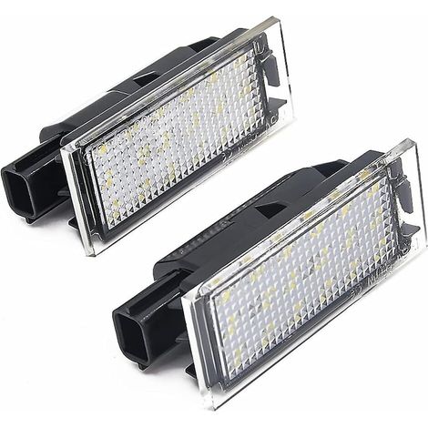 Set de 2 x lampe LED pour le numéro d'immatriculation, faible consommation, installation simple, éclairage doux et agréable (1/4)
