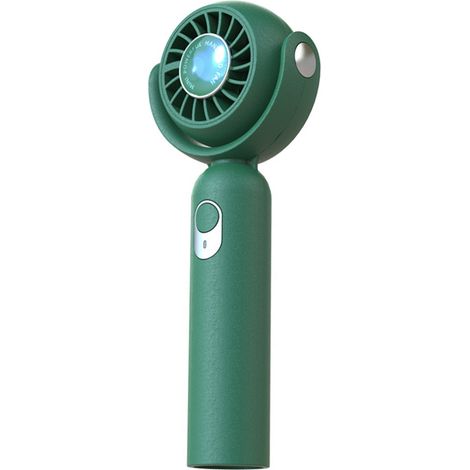 1 Mini ventilateur, batterie 2000 mAh, tête pivotante, base et dragonne, usage bureau et voyage (1/5)