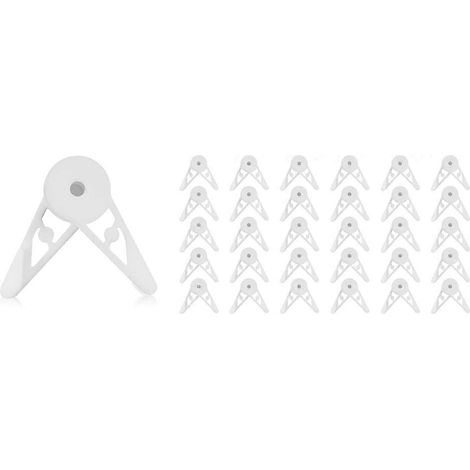 Lot de 60 360 degré réglable plante clips plante Branches Bender Stem Trainer clips pour Low Stress Training blanc (1/5)