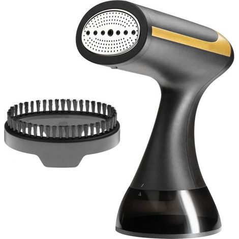 Schwarzer tragbarer Dampfgarer AN-2 – 1500 W, 300 ml Wassertank, 30 Sekunden Aufheizzeit, automatische Abschaltung (1/2)