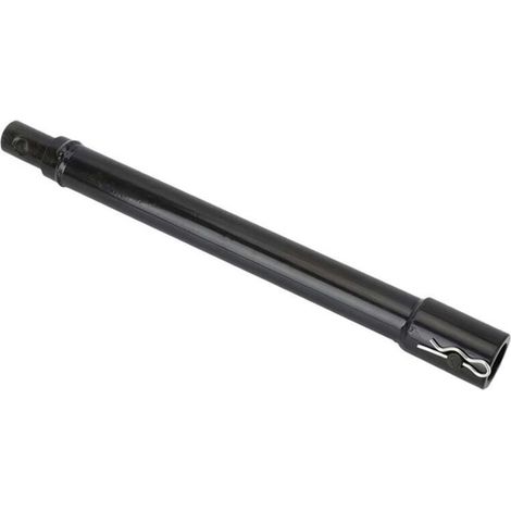 Rallonge pour tarière à essence de 30 cm en acier avec finition laquée noire, raccord enfichable et boulon de sécurité.