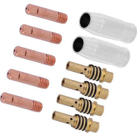 11 pièces buses et porte-buses consommables pour poste à souder MIG, compatible torche 15AK (1/5)