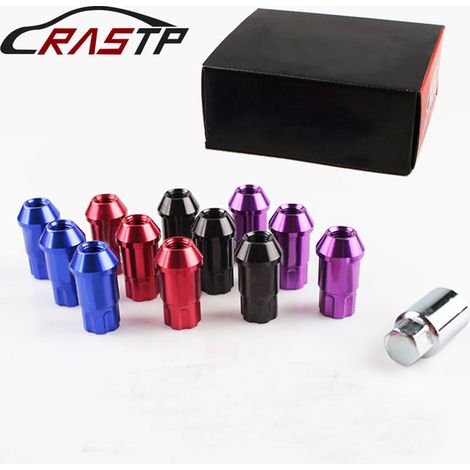 Boulons antivol doubles en acier pour pneus, adaptés à la modification des moyeux de roues des voitures Honda/Fit - Violet 1.5 (1/4)