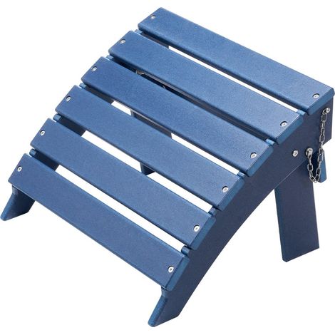 Repose-pieds Pliable Adirondack, 400x480x330 mm, en PEHD, Résistant aux Intempéries pour Chaise Adirondack, Montage Facile, pour Extérieur, Patio, Porche, Piscine, Pelouse, Arrière-cour, Bleu (1/5)