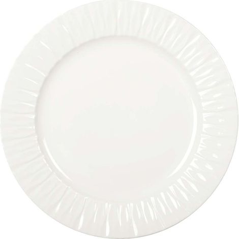 Assiette de Présentation Ronde en Porcelaine de Couleur Blanc 30,4 x 30,4 x 3 cm - PANGIVO (1/3)