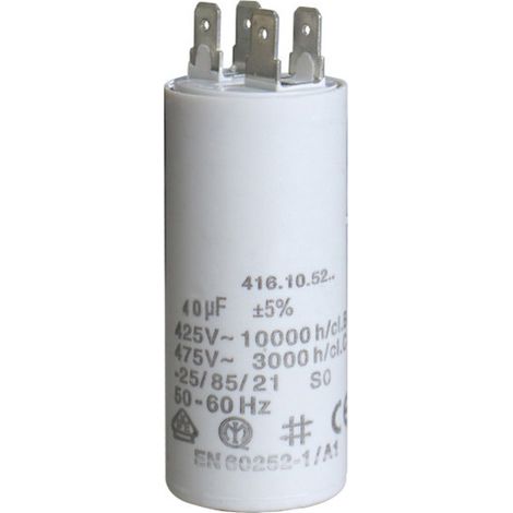 Condensateur, 40 uF, à Cosses, pour Appareils Electriques