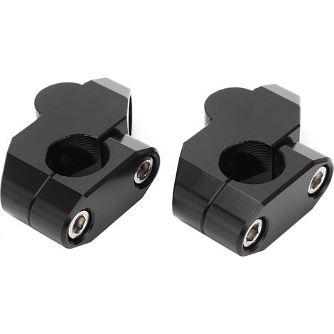 Guidon surélevé 7/8in CNC aluminium moto accessoire réglage noir (1/5)